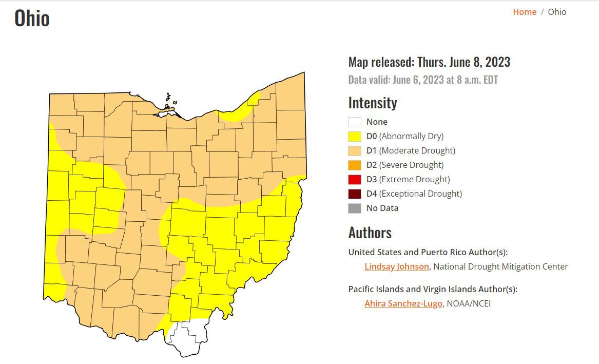 This week's rain has improved drought conditions in Ohio